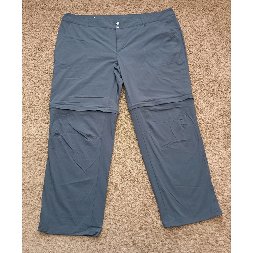 Columbia Saturday Trail II Women's 24 Convertible Hiking Pants Gray Zip Off